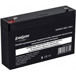 Аккумуляторная батарея ExeGate GP672 6V 7.2Ah, клеммы F1 EP234536RUS