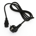 Шнур питания Hyperline PWC-IEC13-SHM-0.5-BK C13-Schuko проводник.:3x0.75мм2 0.5м 250В 10А упак.:1