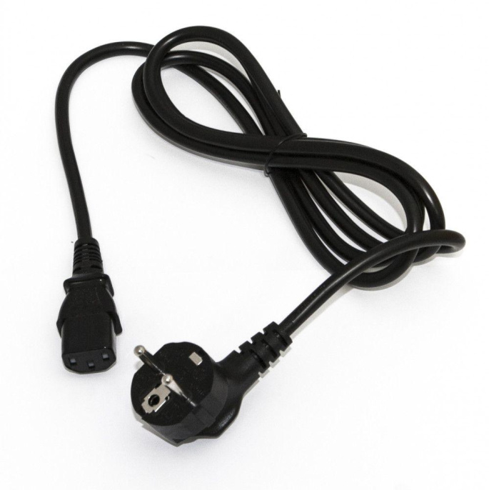 Шнур питания Hyperline PWC-IEC13-SHM-0.5-BK C13-Schuko проводник.:3x0.75мм2 0.5м 250В 10А упак.:1