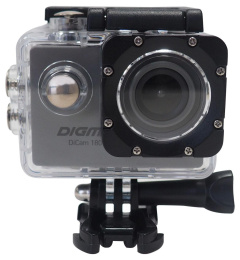 Экшн-камера Digma DiCam 180 1080p,  серый [dc180]