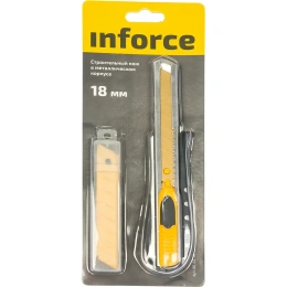 Строительный нож 18 мм в металлическом корпусе Inforce 06-02-10