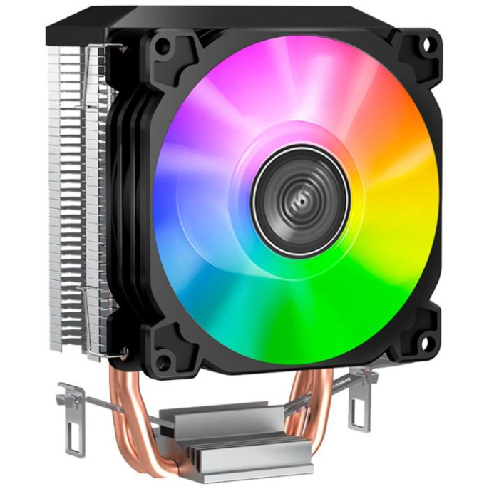 Кулер для процессора CPU Cooler JONSBO CR-1200E 95W, 3-pin, 128mm, Al/Cu, 2x6mm, FRGB, 1x92mm, 36CFM, 26.5dBA, 2000RPM, S: 1700/1200/115X, AM4/AM5 Black