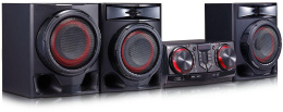 Музыкальный центр LG XBOOM CJ45, 720Вт, с караоке, Bluetooth, FM, USB, CD, черный,