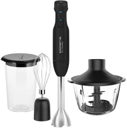 Блендер Polaris Silent PHB 1510GL, погружной, черный/серебристый