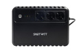 Источник бесперебойного питания SMARTWATT ИБП линейно-интерактивный, 1000/600 ВА/Вт, напольный, LED индикация, Schuko CEE7/4 - 3 шт. UPS SAFE 1000