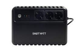 Источник бесперебойного питания SMARTWATT ИБП линейно-интерактивный, 1000/600 ВА/Вт, напольный, LED индикация, Schuko CEE7/4 - 3 шт. UPS SAFE 1000