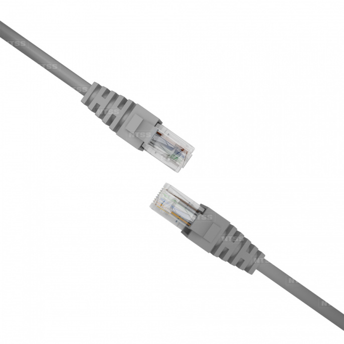Патч-корд NTSS NTSS-PC-UTP-RJ45-5e-0.2-LSZH-GY UTP RJ-45 вил.-вилка RJ-45 кат.5E 0.2м серый LSZH 26AWG