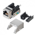 Модуль WRline (WR-KJ-RJ45-C5E-SH-90) информ. Keystone RJ45 1 кат.5E FTP черн.