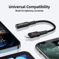 Кабель-адаптер ACEFAST C1-05 Lightning to DC3.5 aluminum alloy headphones adapter cable - Black AF-C1-05-BK