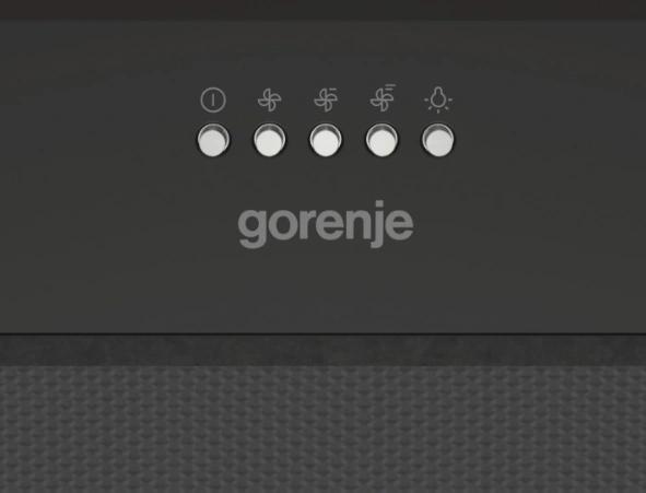 Вытяжка встраиваемая Gorenje BHI626E6B черный управление: кнопочное (1 мотор)