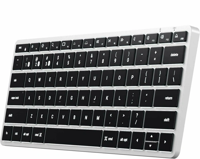 Беспроводная клавиатура Satechi Slim X1 Bluetooth Keyboard-RU. Раскладка - Русская. Цвет: серебристый.