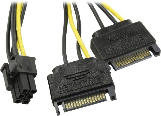 Orient C513 Переходник питания для видеокарт 2SATA M- 6pin