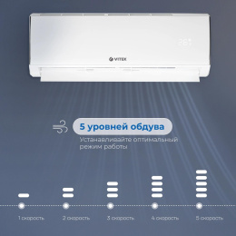 Сплит-система Vitek VT-2505 настенная, до 65м2, 24000 BTU