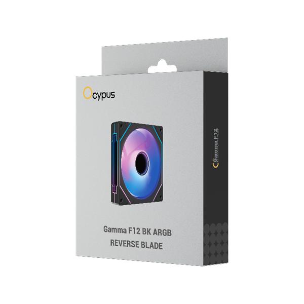 Вентилятор для корпуса Ocypus Gamma F12 BK ARGB REVERSE BLADE Gamma-F12-BK1AM01X-GL размер вентилятора: 120х120х25мм, гидродинамический подшипник, 1300об/мин, 44.55CFM, 24.5dB A , ARGB, PWM, 150г