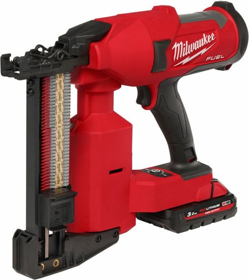 Степлер Milwaukee M18 FFUS-302C (4933479832) (тип питания: аккумулятор, 18В, Li-ion, длина скобы 38-51 мм, ширина скобы: 10.3 мм, кейс, ЗУ)