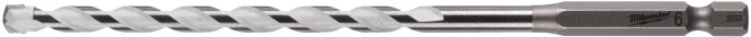 Сверло Milwaukee 6x150 мм HEX (4932471097) (для использования с ударными шуруповертами и всеми типами инструментов с трехкулачковым патроном, позволяет сверлить бетон, кирпич, черепицу, газобетонные блоки, тонкий металл, алюминий, керамическую плитку от м