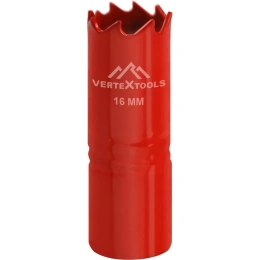 Коронка биметаллическая по металлу 16 мм vertextools 2525-16