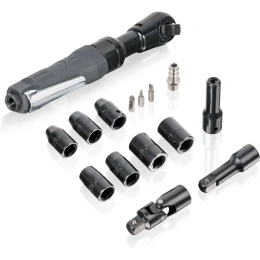 Пневматическая трещотка с набором головок 1/2" KraftWell в кейсе KRW12RW-T