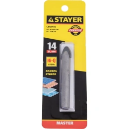 Сверло по керамике и стеклу с двумя режущими лезвиями MASTER 14 мм Stayer 2986-14