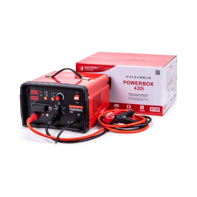 Инверторное пуско-зарядное устройство KVAZARRUS powerbox 420i, таймер, цветная коробка 8759