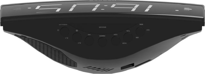 Радиобудильник Harper HCLK-2050 черный LED подсв:белая часы:цифровые AM/FM