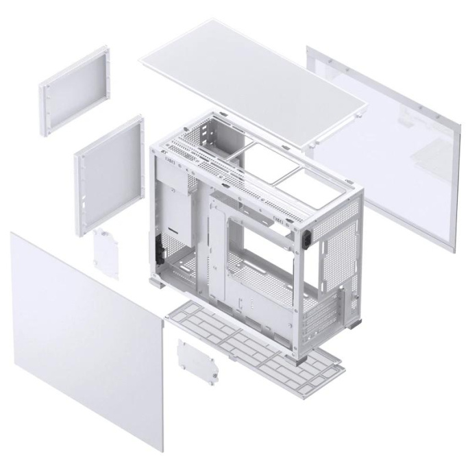 Корпус компьютерный Mini-Tower/ Case JONSBO D31 STD, Mini-Tower, TG, no fan, 1xUSB-A 3.2 + 1xUSB-C 3.2, mATX, mDTX, mITX White (D31 STD White)