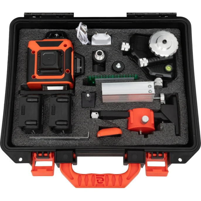 Профессиональный лазерный уровень Gigant 4D 16 линий + телескопическая штанга 3.6 м + штатив 1.5 м GBLL-6