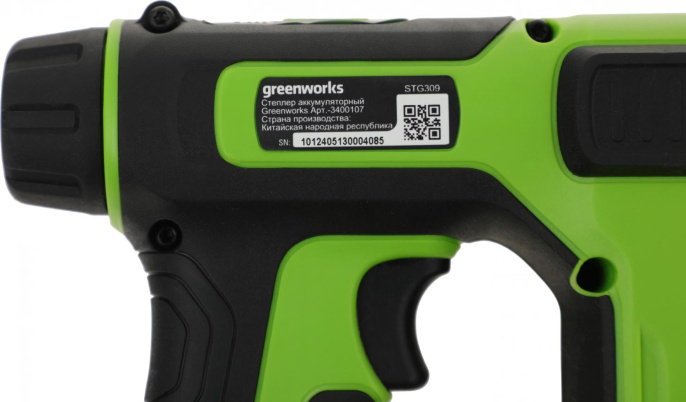Степлер ручной Greenworks G24CS10 скобы 4/55/90/18GA 3400107