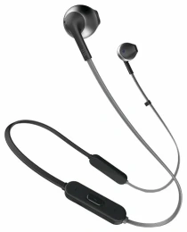 Беспроводные наушники JBL TUNE 205BT чёрные bluetooth, 12.5 мм, 120 мAч, JBLT205BTBLK