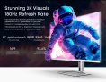 Моноблок Chuwi Unitech 27 27" 2K Ryzen 5 6600H 3.3 32Gb SSD1Tb 660M Windows 11 Pro GbitEth WiFi BT 48W клавиатура мышь Cam серебристый/черный 2560x1440