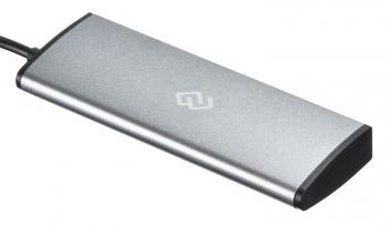 Хаб разветвитель Digma HUB-4U2.0-UC-DS, серебристый