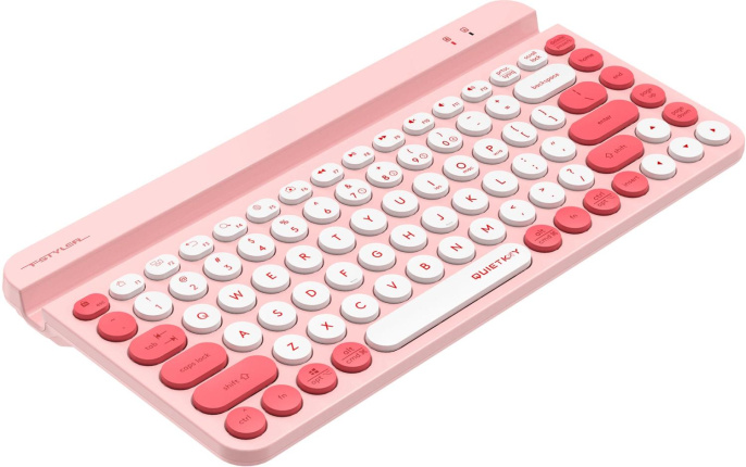 Клавиатура A4TECH Fstyler FBK30, USB, Bluetooth/Радиоканал, мембранная, розовый [fbk30 raspberry]