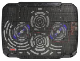 Подставка для ноутбука Buro BU-LCP156-B208, 15.6", 355х260х21 мм, 2хUSB, вентиляторы 2 х 80 мм, 560г, черный