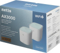 Бесшовный Mesh роутер Netis Neme X30S NEME X30S 2 PACK AX3000 10/100/1000BASE-TX белый упак.:2шт (NEME X30S (2 PACK))