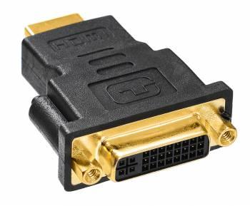 Переходник DVI Buro DVI-I f - HDMI m , черный [hdmi-19m-dvi-i f -adpt]