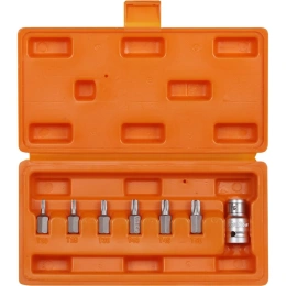 Набор бит вставок TORX (3/8", 30 мм, адаптер для бит 1/2" DR, 7 шт., в кейсе) Airline AT-B-20