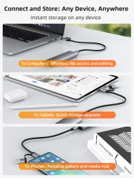 Внешний корпус USB-C CABLETIME CB32G (CT-SSD03-AG) USB 3.1 TYPE-C для NVME M.2 SSD PCIE CENGUE