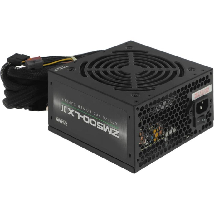 Блок питания Zalman ZM500-LXII, 500Вт, 120мм, черный, retail