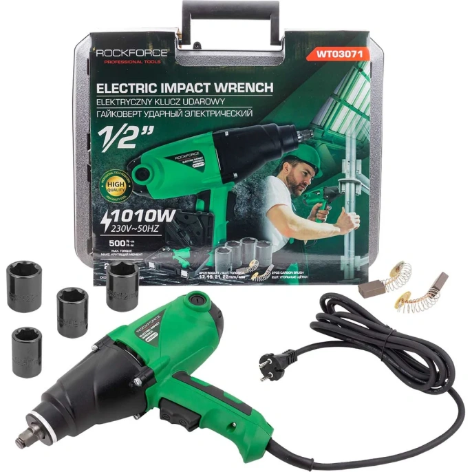 Гайковерт ударный электрический Rockforce 1010W RF-WT03071(60035)