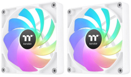 Набор вентиляторов для корпуса Thermaltake CT120 Reverse ARGB 2 Pack Белый CL-F175-PL12SW-A крепление на винтах, размер вентилятора: 120x120x25мм, гидравлический подшипник, 2000об/мин, 65.82CFM, 31.2dB A , PWM