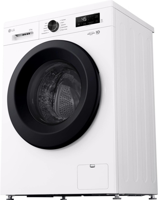 Стиральная машина LG F2Y1WS6W, с фронтальной загрузкой, 6.5кг, 1200об/мин, с паром, инверторная