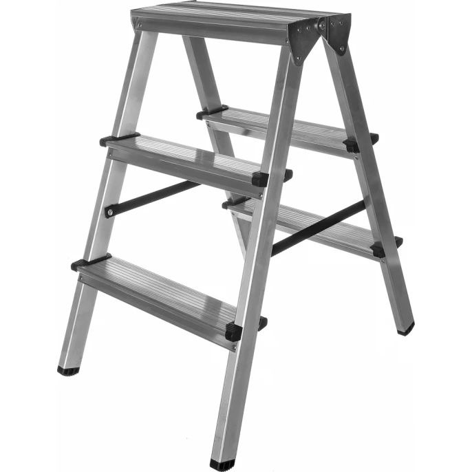 Алюминиевая стремянка двусторонняя, 3 ступени Gigant AS 203