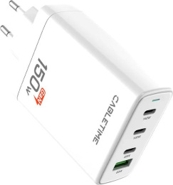 Зарядное устройство CABLETIME G150W (CT-GAN150-PW) 150 Вт, PD 3.1, GAN 3C1A, белый
