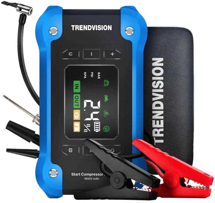 Автомобильный компрессор TrendVision Start Compressor PRO шланг 0.2м
