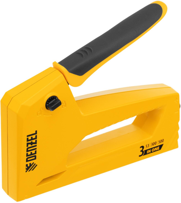 Степлер ручной Denzel 40214 скобы тип 53: 6-14мм гвозди тип 300 / 500