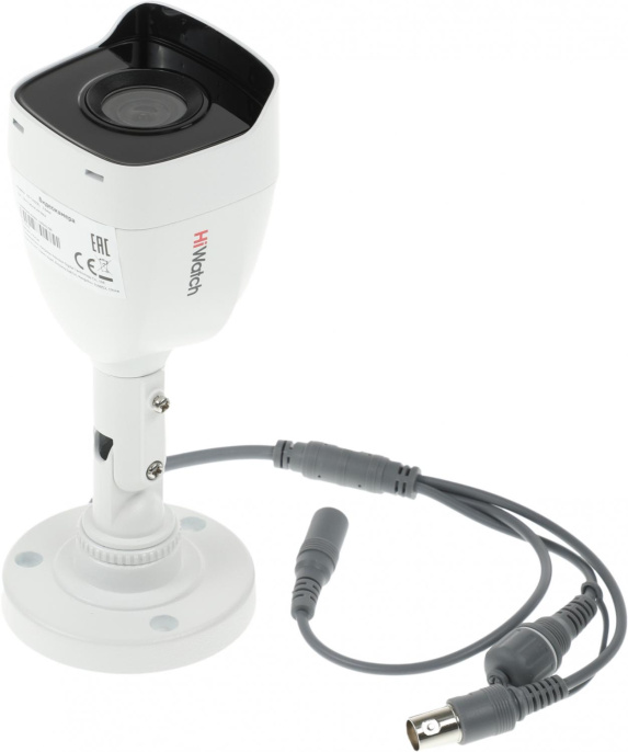 Камера видеонаблюдения аналоговая HIWATCH DS-T200 (B),  1920 х 1080,  3.6 мм,  белый [ds-t200 (b) (3.6 mm)]