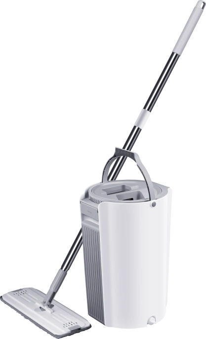 Набор для уборки со шваброй DEFENDER CM-403,серый,ведро цилиндр, 2 насадк,28403