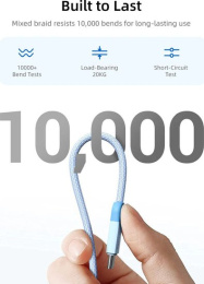 Кабель USB-C CABLETIME CUP0E (CT-CM100-PBL0.5) синий 0,5 м для смартфонов, планшетов