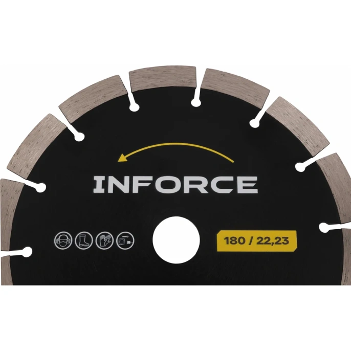 Диск алмазный отрезной по бетону 180x22,23 Inforce 11-01-5102