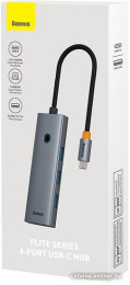 Хаб Baseus BS-OH108 UltraJoy Series 4 порта (USBA to USB3.0*4) Space Grey (B0005280A813-03)